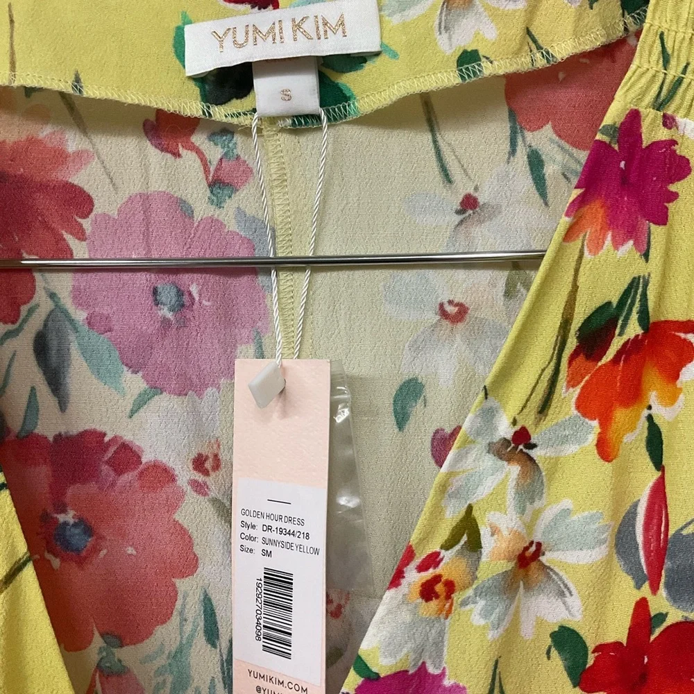 NWT Yumi Kim Golden Hour Dress Floral Sunnyside Yellow SM